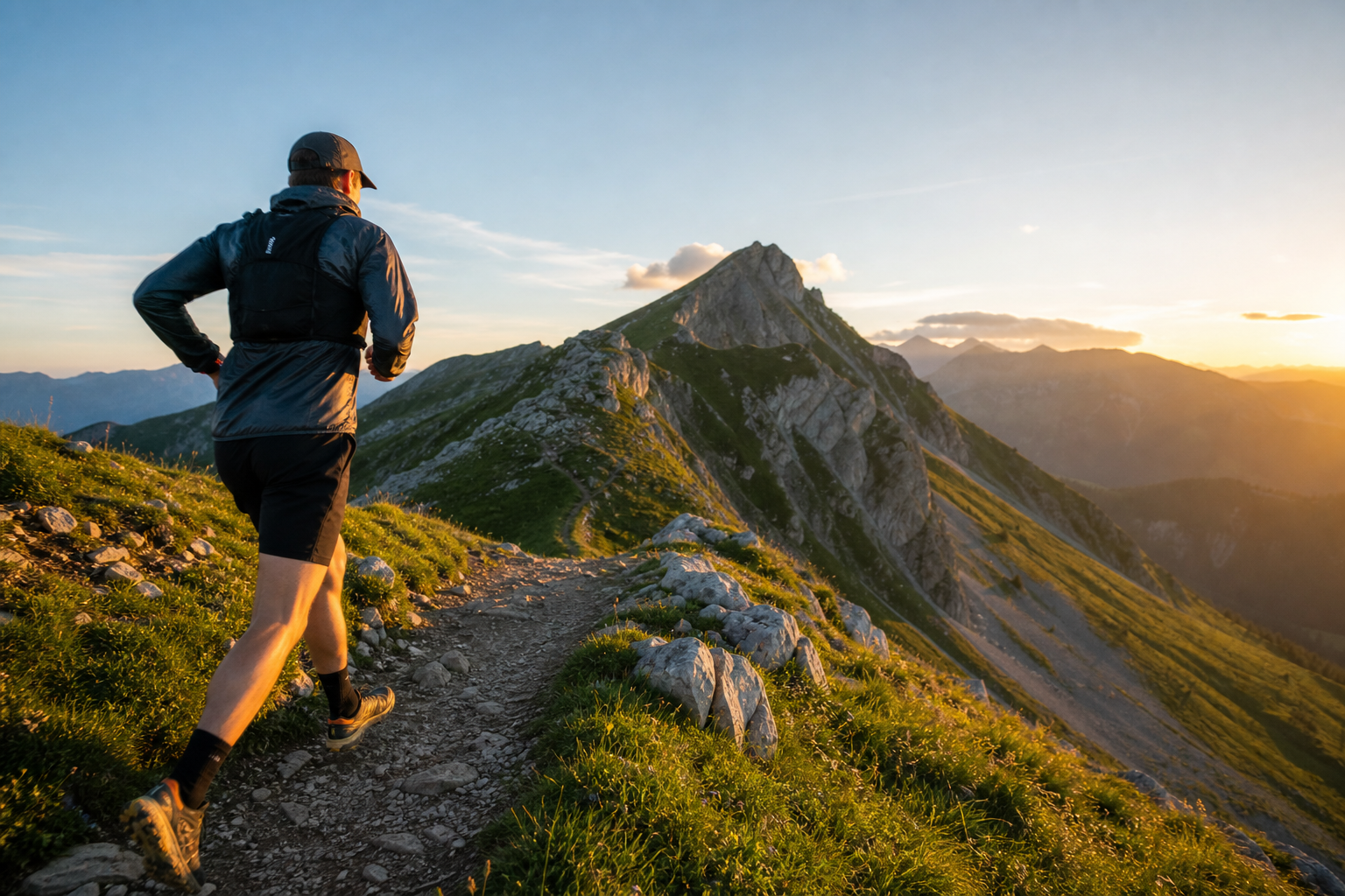 Illustration d'un parcours de trail en montagne